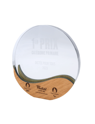 Trophée en Verre & Bois : Cancale