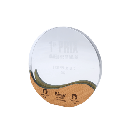 Trophée en Verre & Bois : Cancale