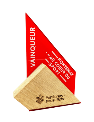 Trophée en Bois & Plexi : Arti-Nova